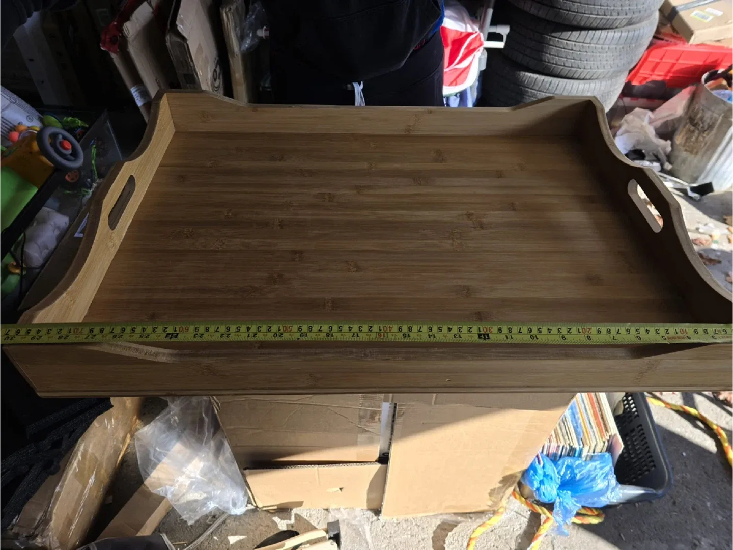 Bamboo Tray Table with Handles