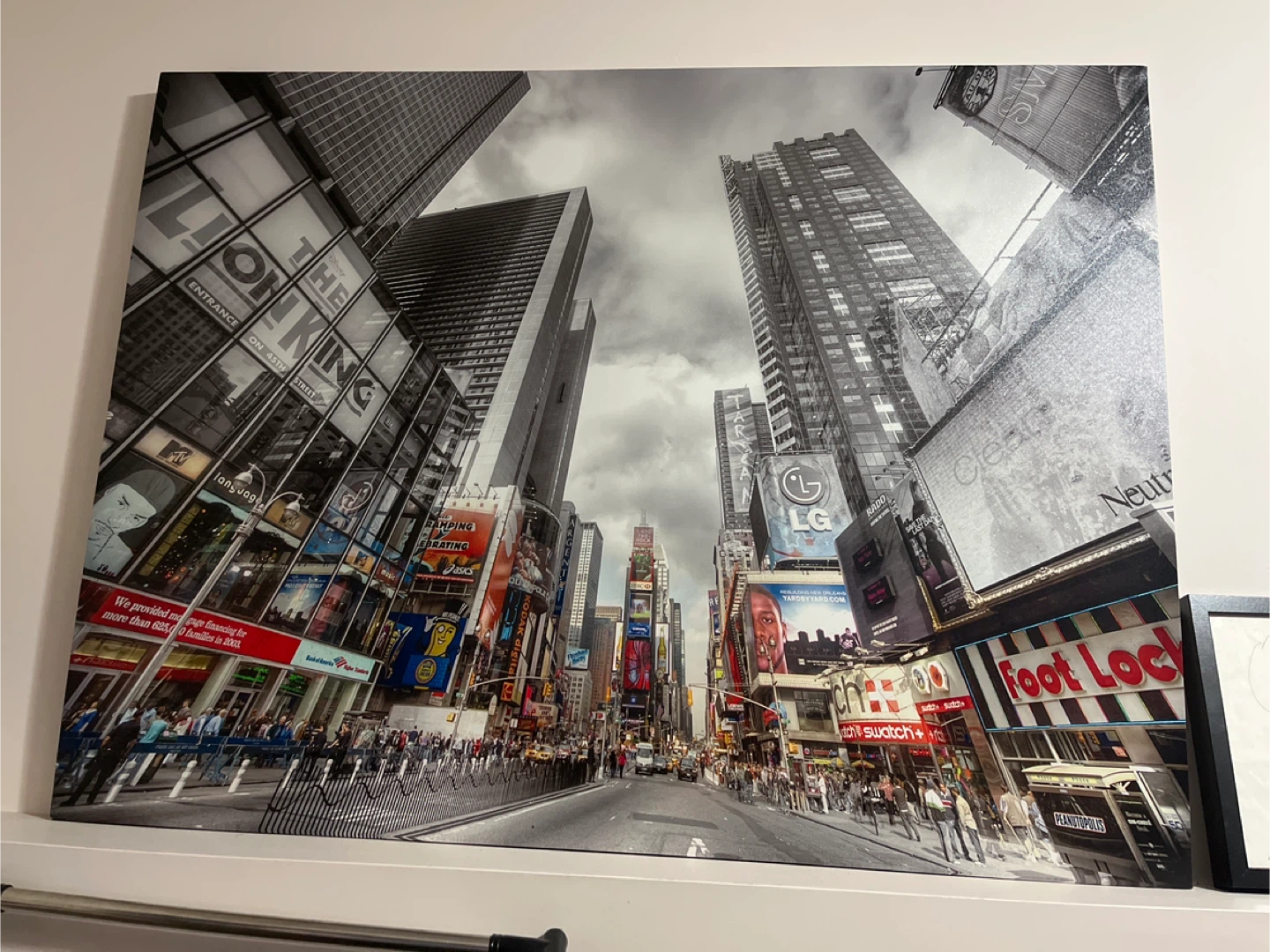 Times Square Black & White Wall Art