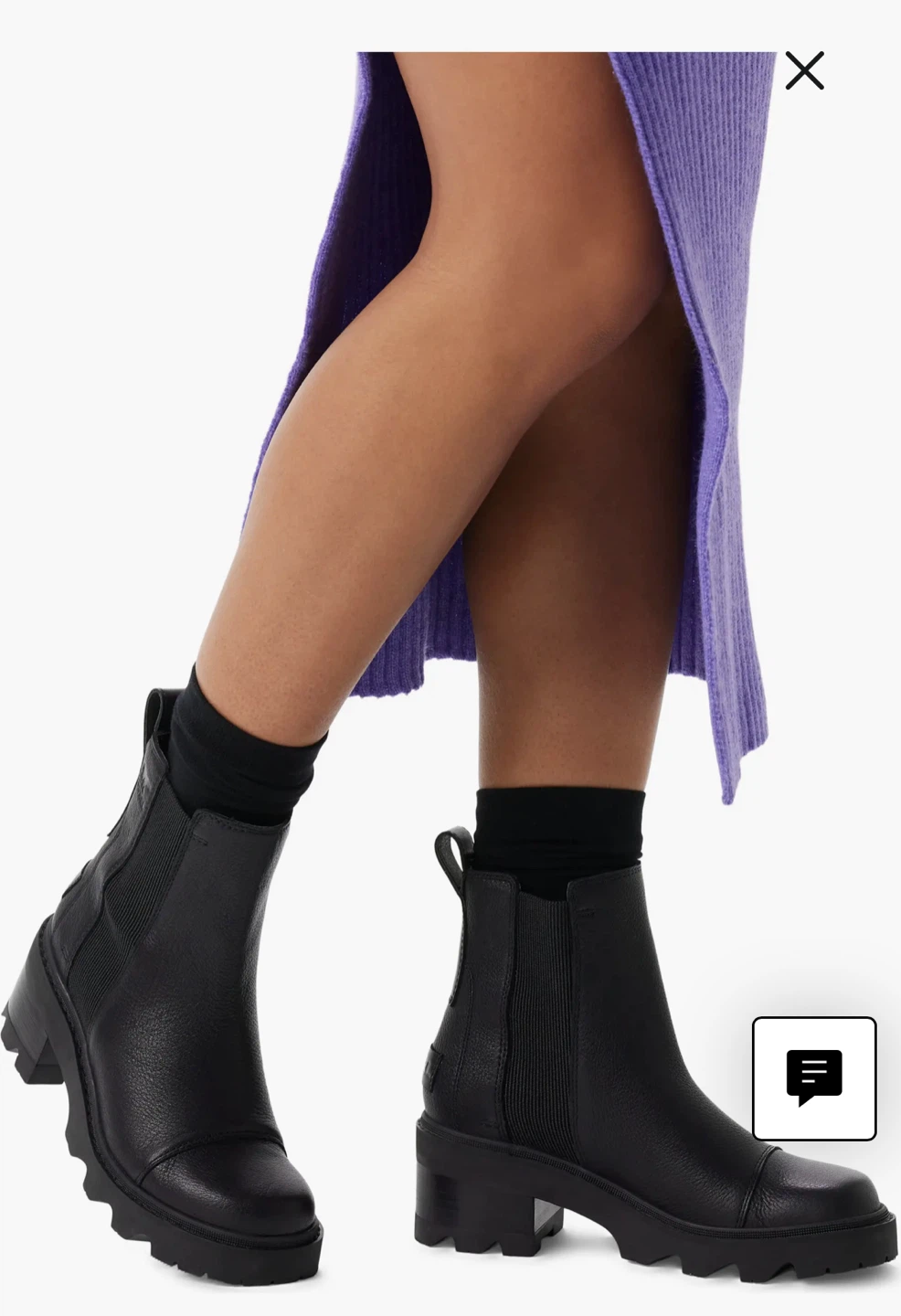 Sorel Joan Now Chelsea Boots - Black, Size 7