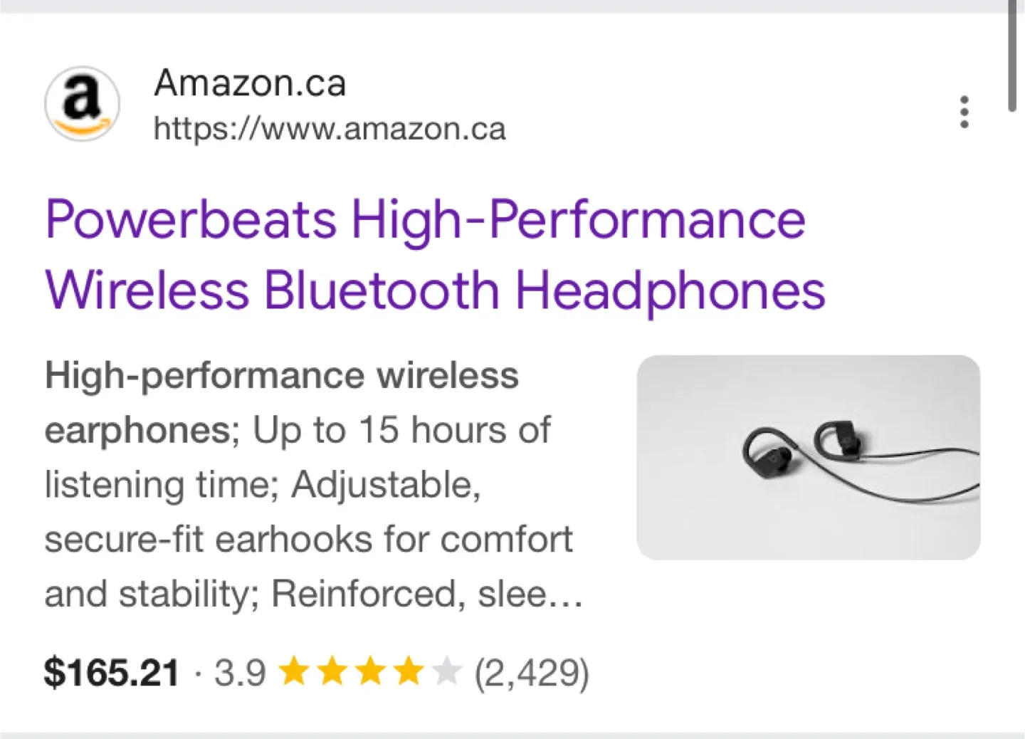 Powerbeats Earbud by Dr. Dre works AS IS