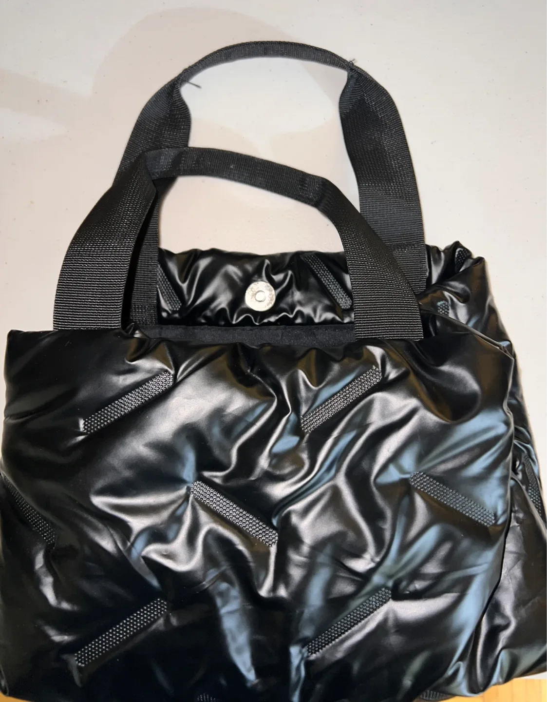Black Padded Tote Bag