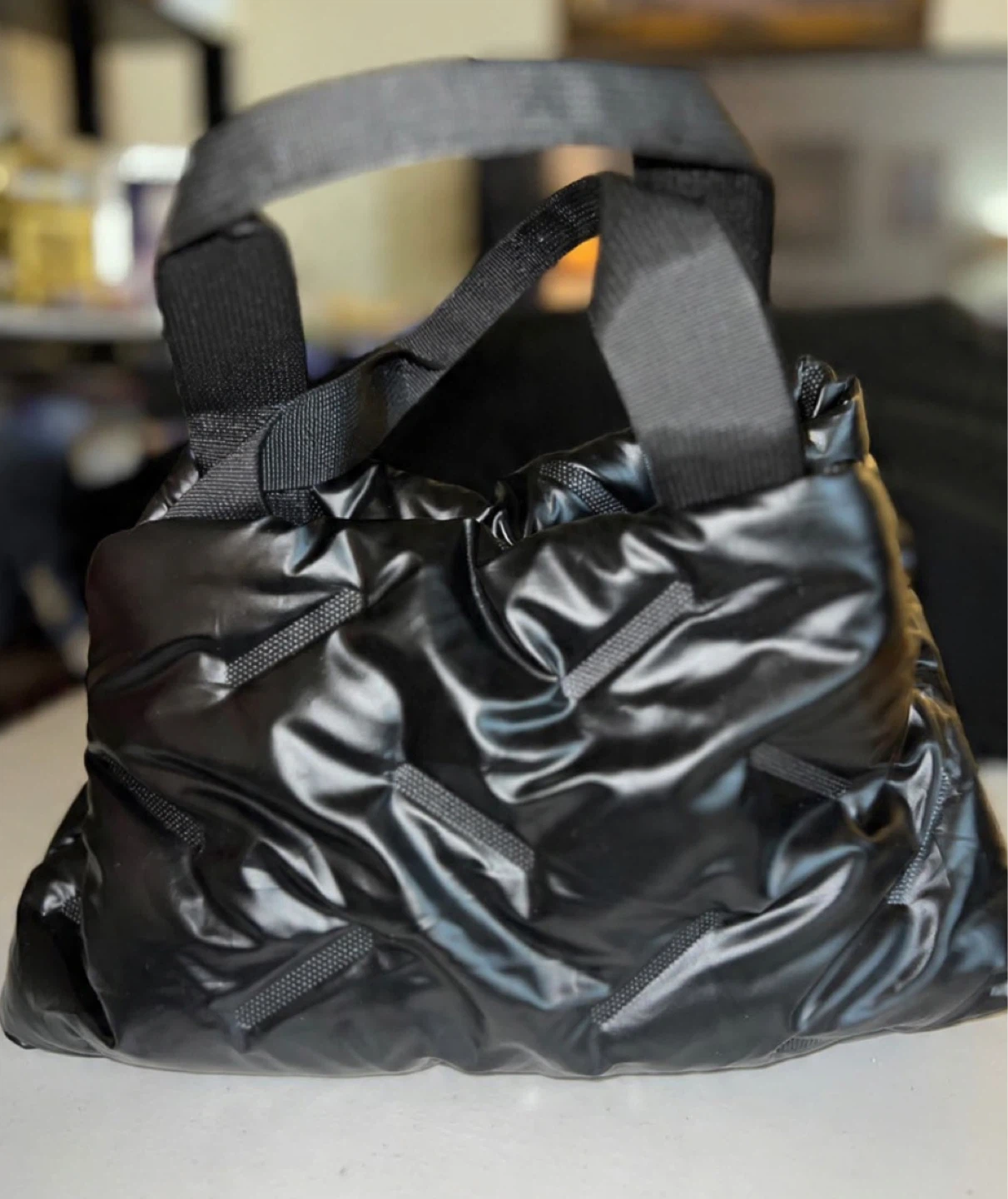Black Padded Tote Bag - photo 3