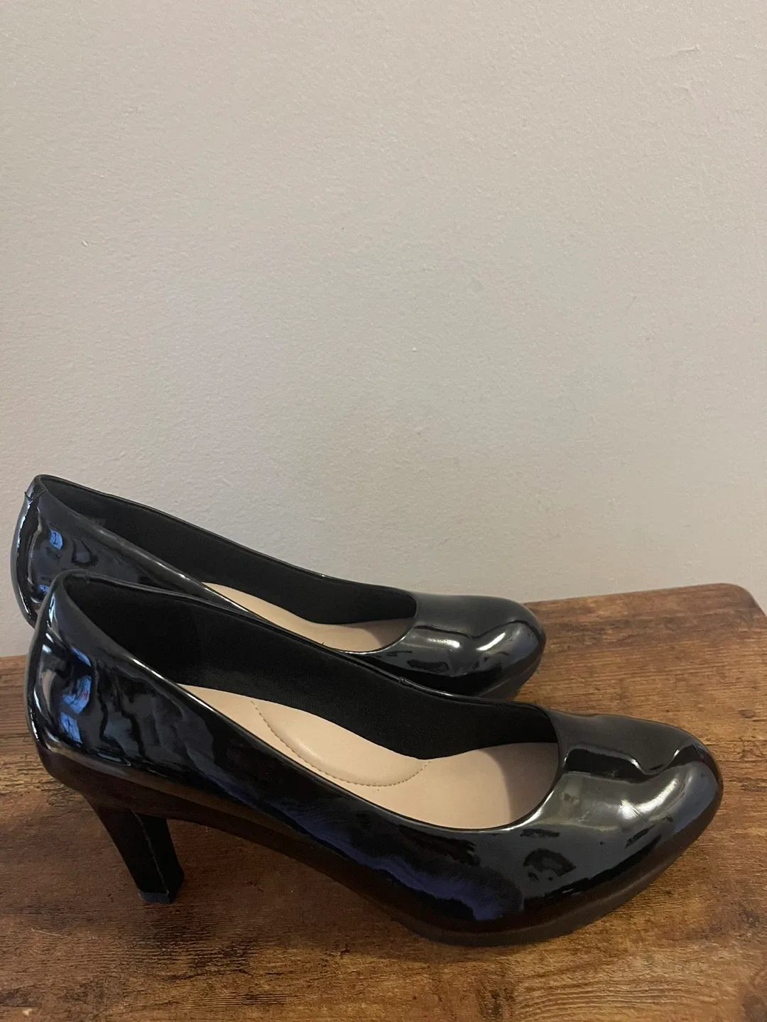 Clarks Collection Black Heels, Size 8
