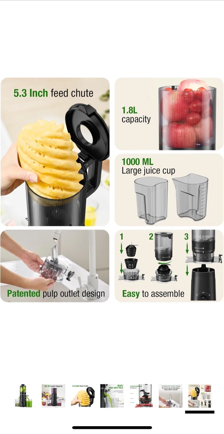 TUUMIIST Juicer Machine- Black image indicator(8)