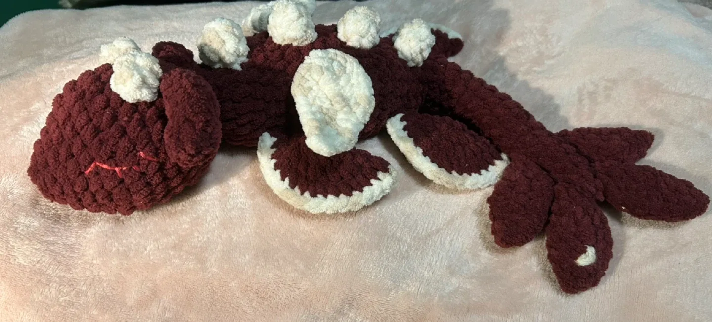 Handmade crochet plush nessie