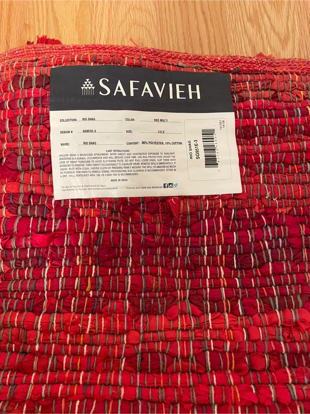 Safavieh Rio Shag Rug - 3'x5' - Red - photo 5