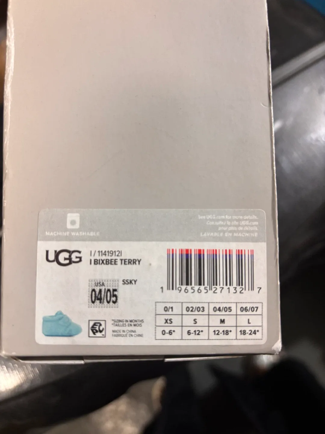 UGG I Bixbee Terry SSKY Baby Booties Size M (12-18 Months) image indicator(4)