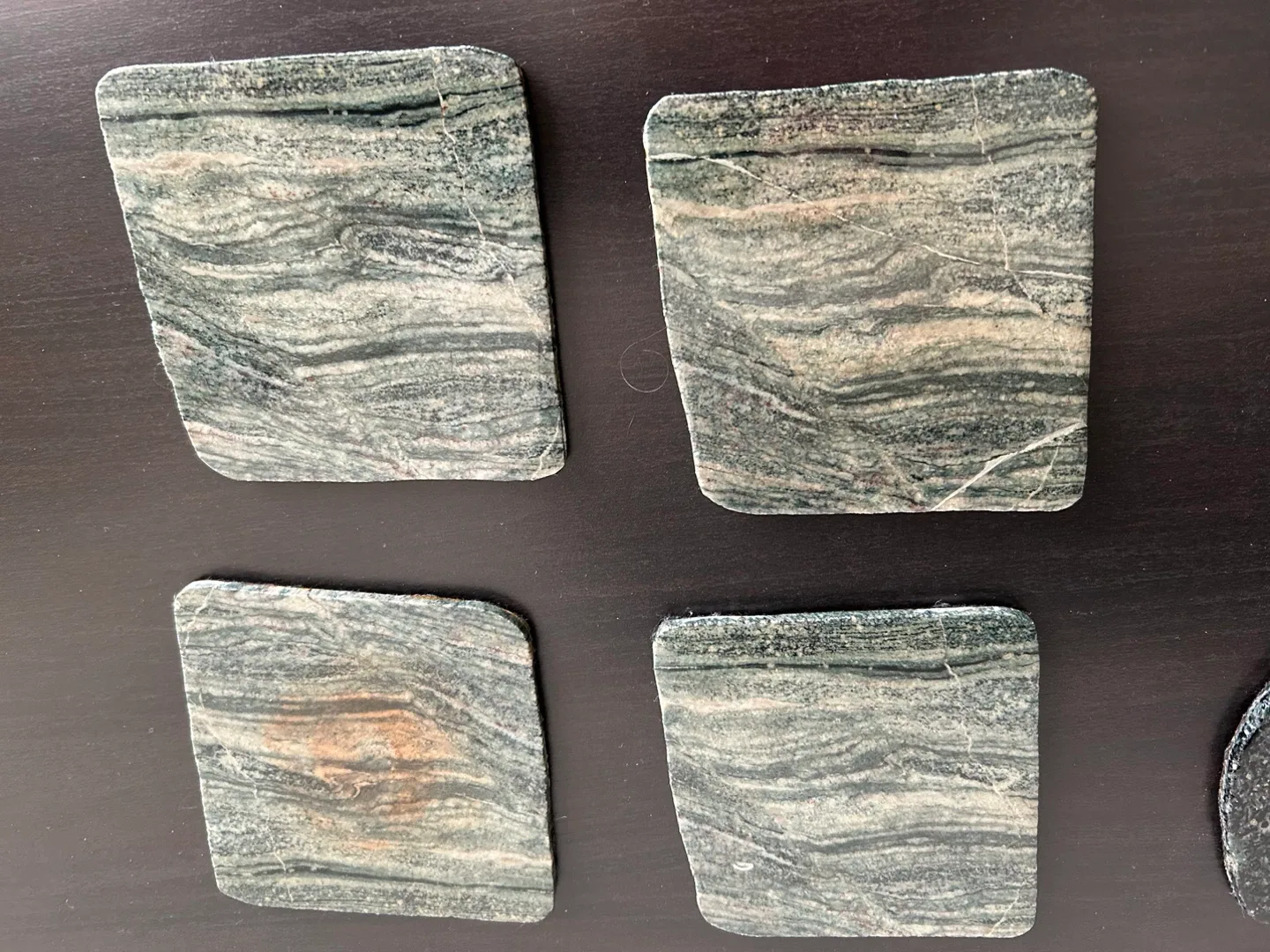 #Cleanout Madoc Rocks - Marble Coasters (2 sets of 4)