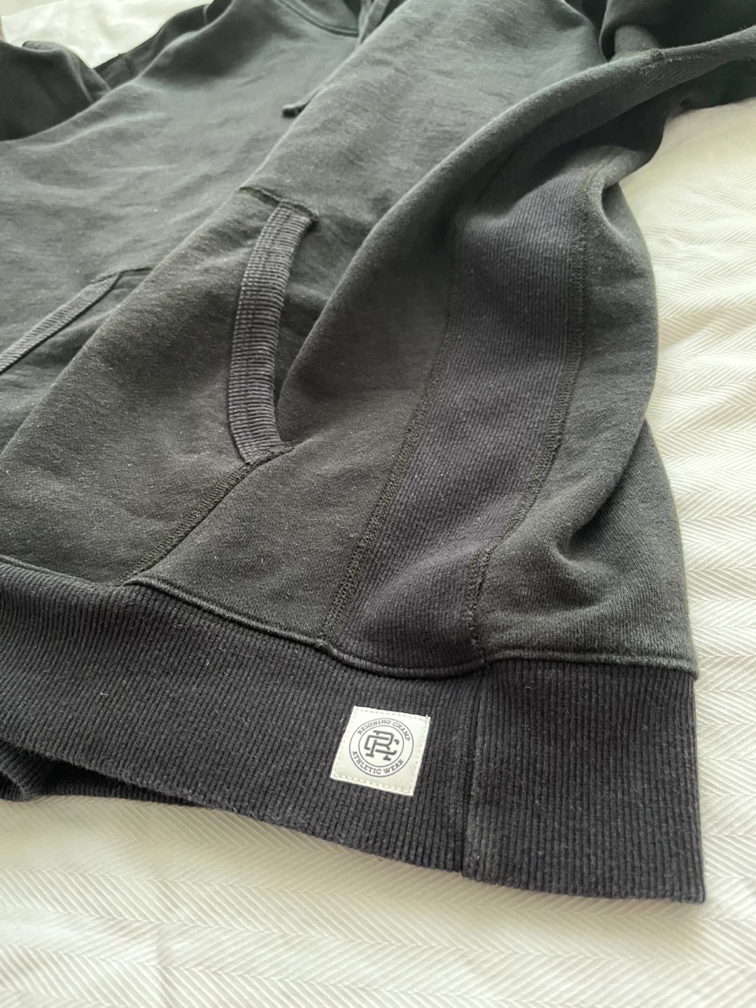 Reigning Champ Black Heavyweight Fleece Hoodie Men’s Size Large - photo 4