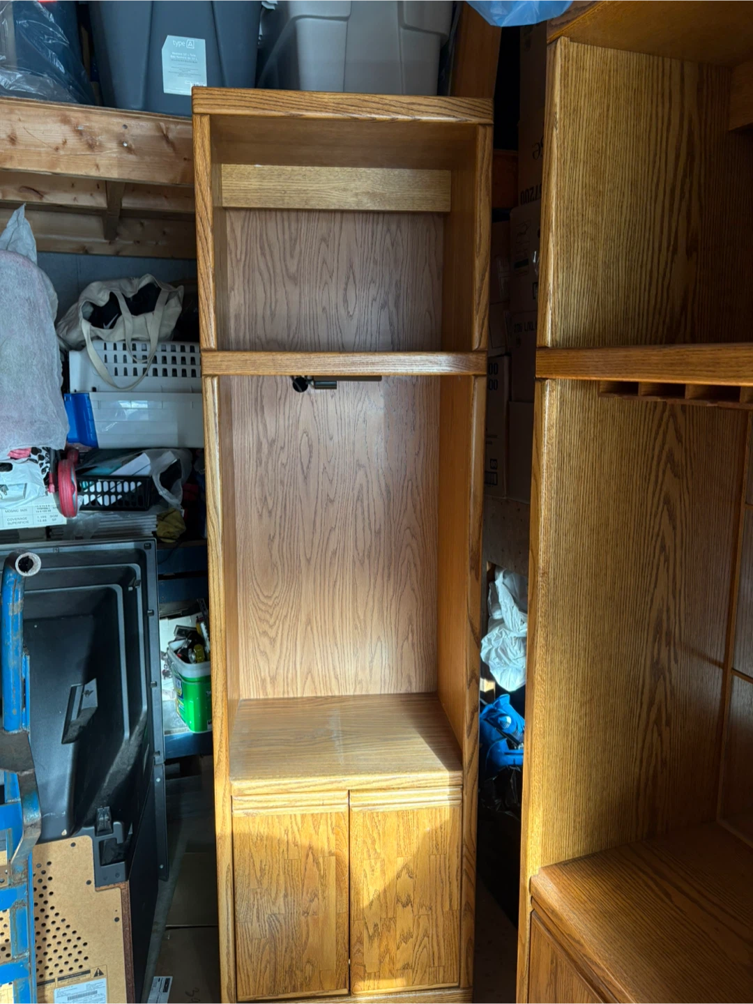 Oak Wooden shelf cabinet and wine holder - photo 4