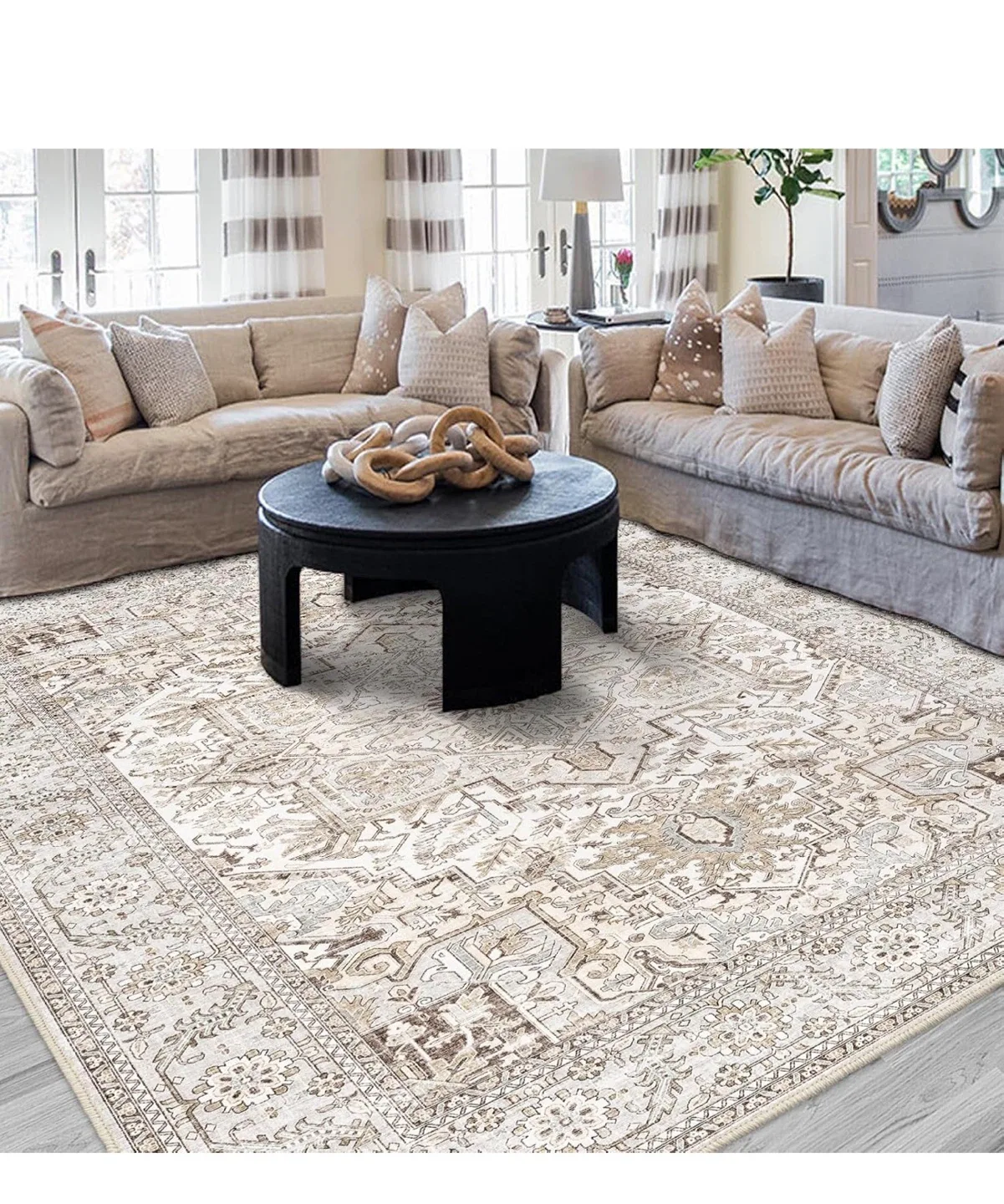 Brand new , Fortsea Area Rug 5x7ft - Light Cream