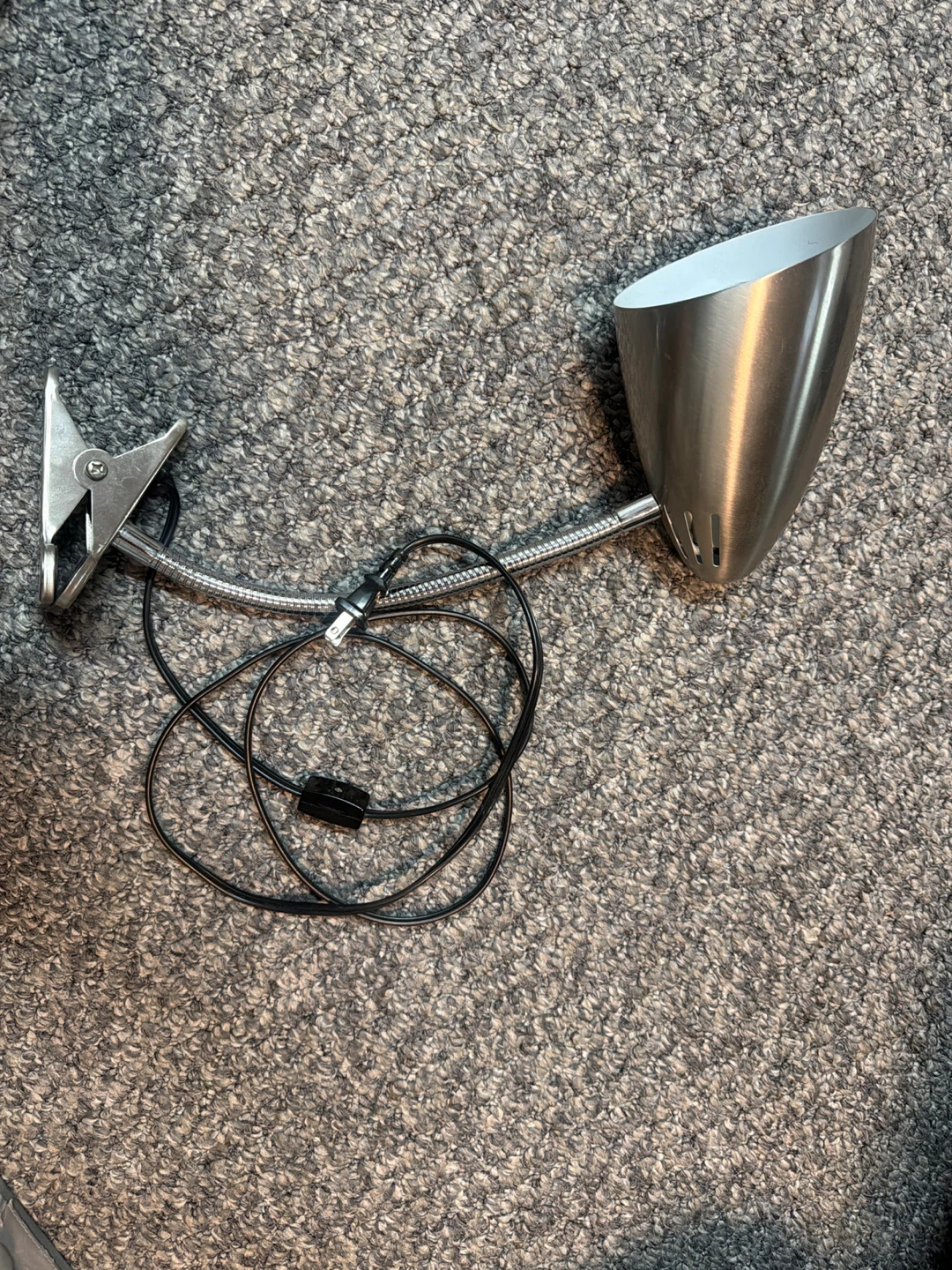 Silver Clip-On Desk Lamp - photo 3
