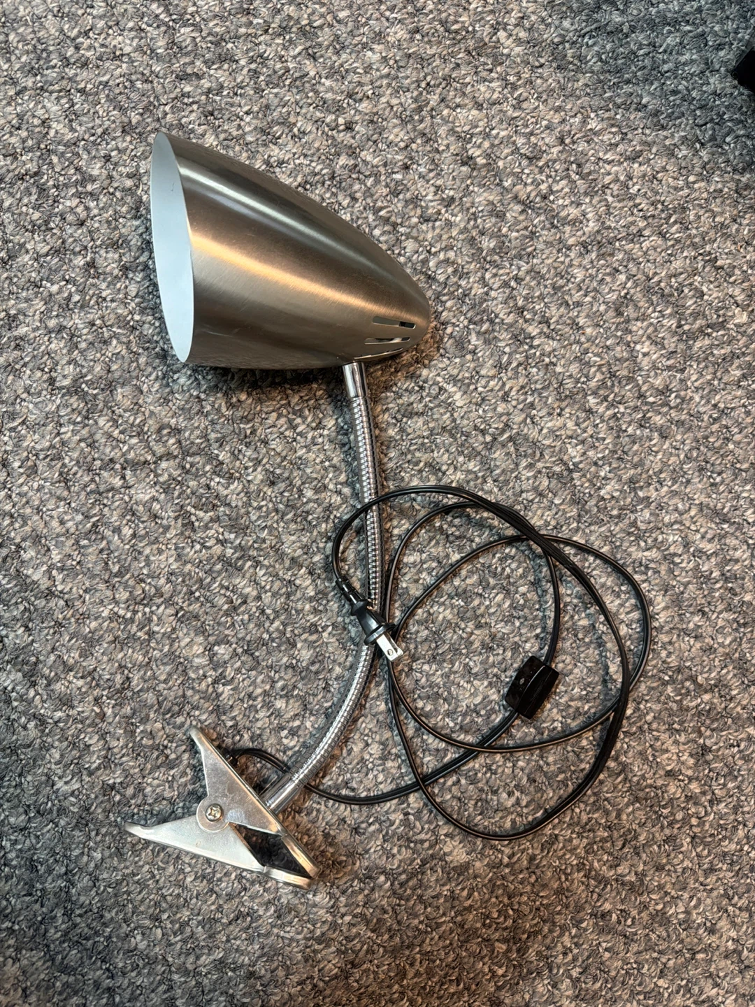 Silver Clip-On Desk Lamp - photo 4