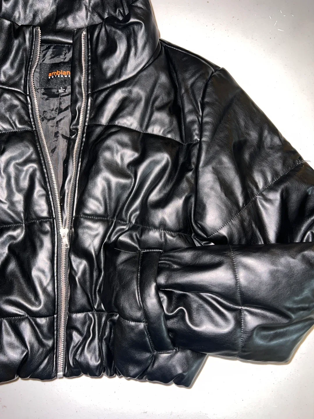 Ambiance Black Puffer Jacket - Size L