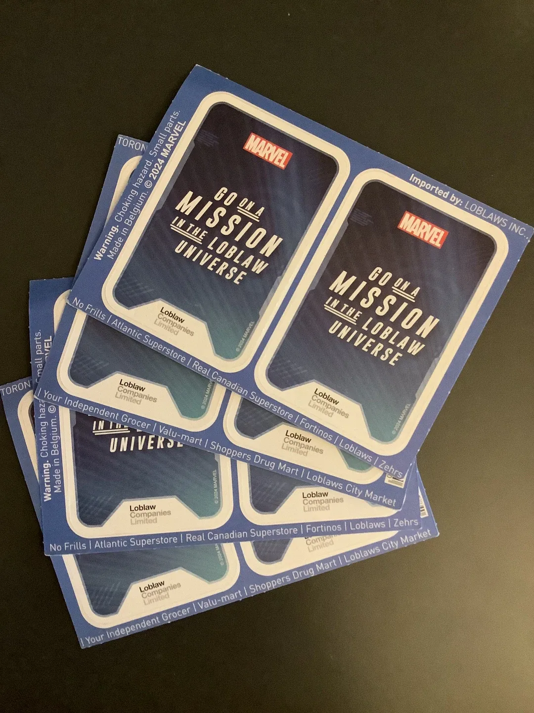 Marvel Go On A Mission cards (Loblaws promotion) #Cleanout