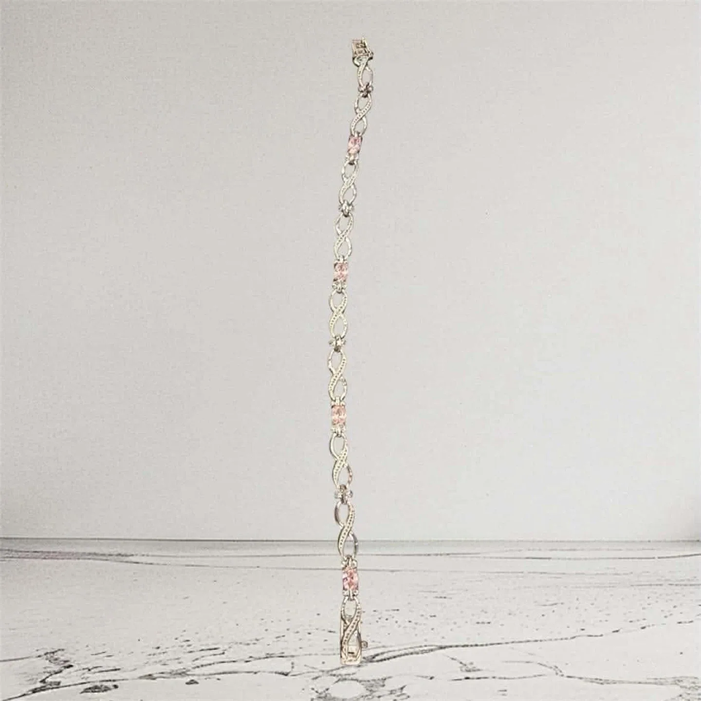 Sterling Silver Pink Quartz Bracelet image indicator(6)