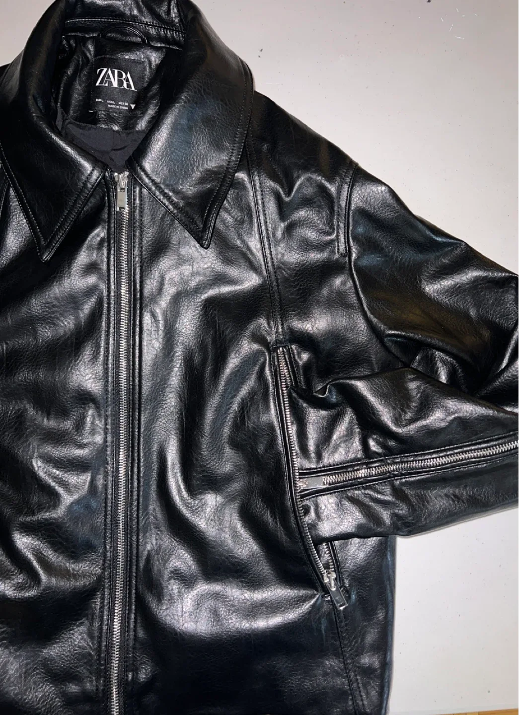 Zara Faux Leather Jacket - Size L