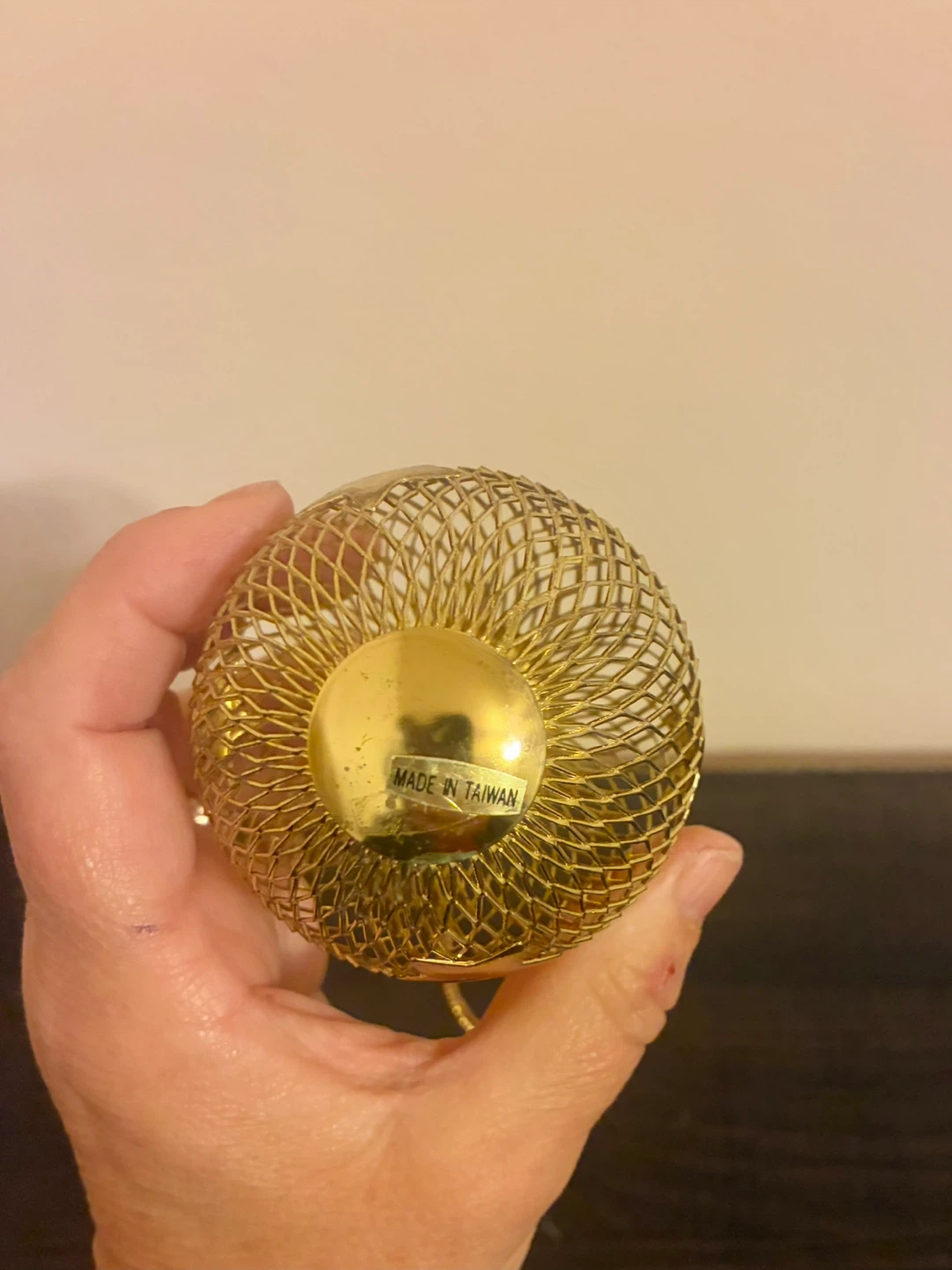 Gold Tone Metal Ball Ornament - photo 3