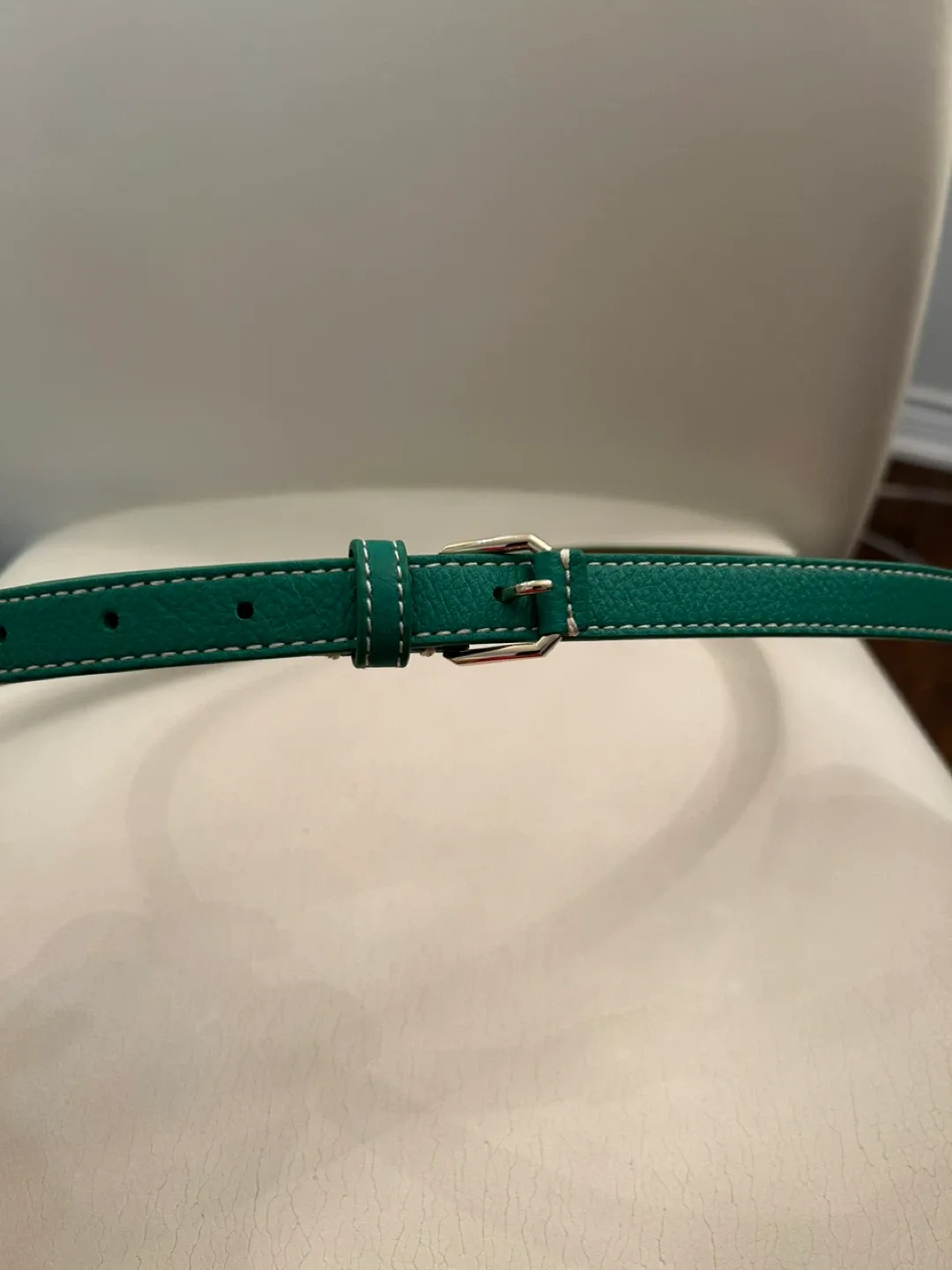 Talbots Green Leather Belt #Cleanout image indicator(2)