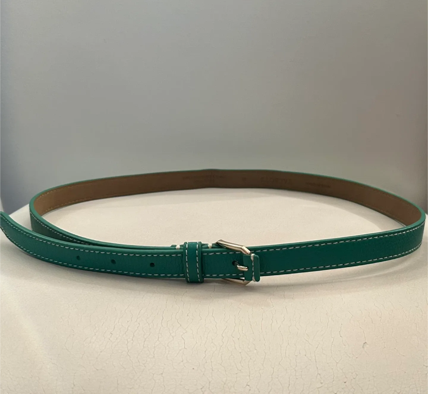 Talbots Green Leather Belt #Cleanout image indicator(3)