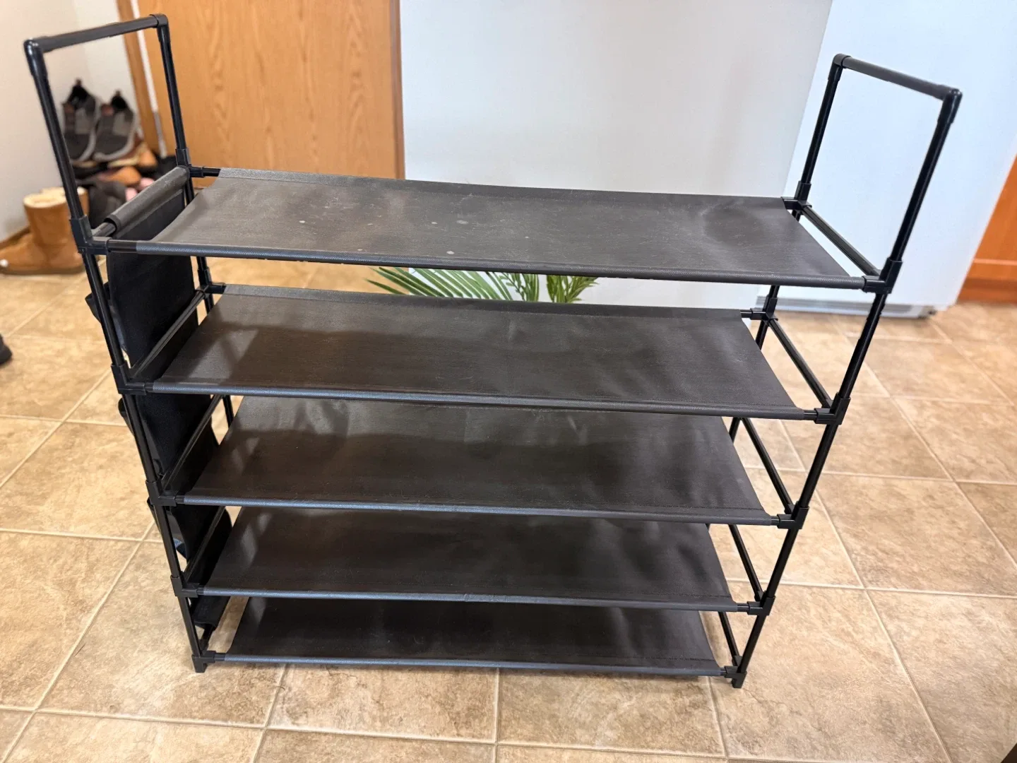 Black 4-Tier Shoe Rack Organizer image indicator(2)