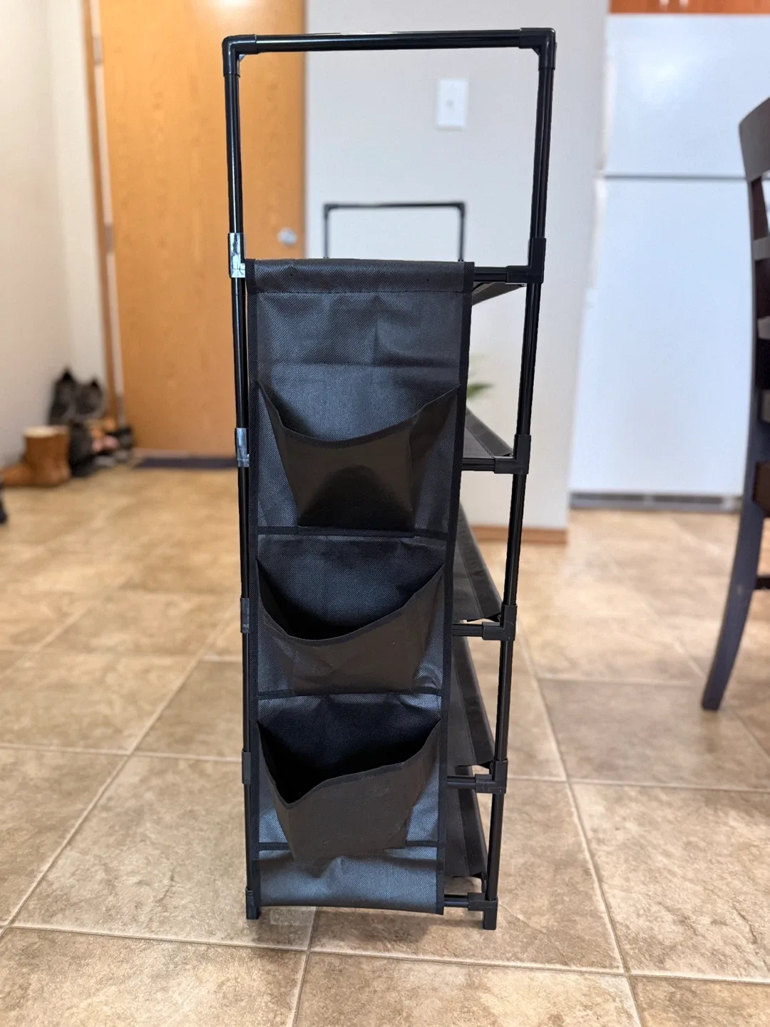 Black 4-Tier Shoe Rack Organizer