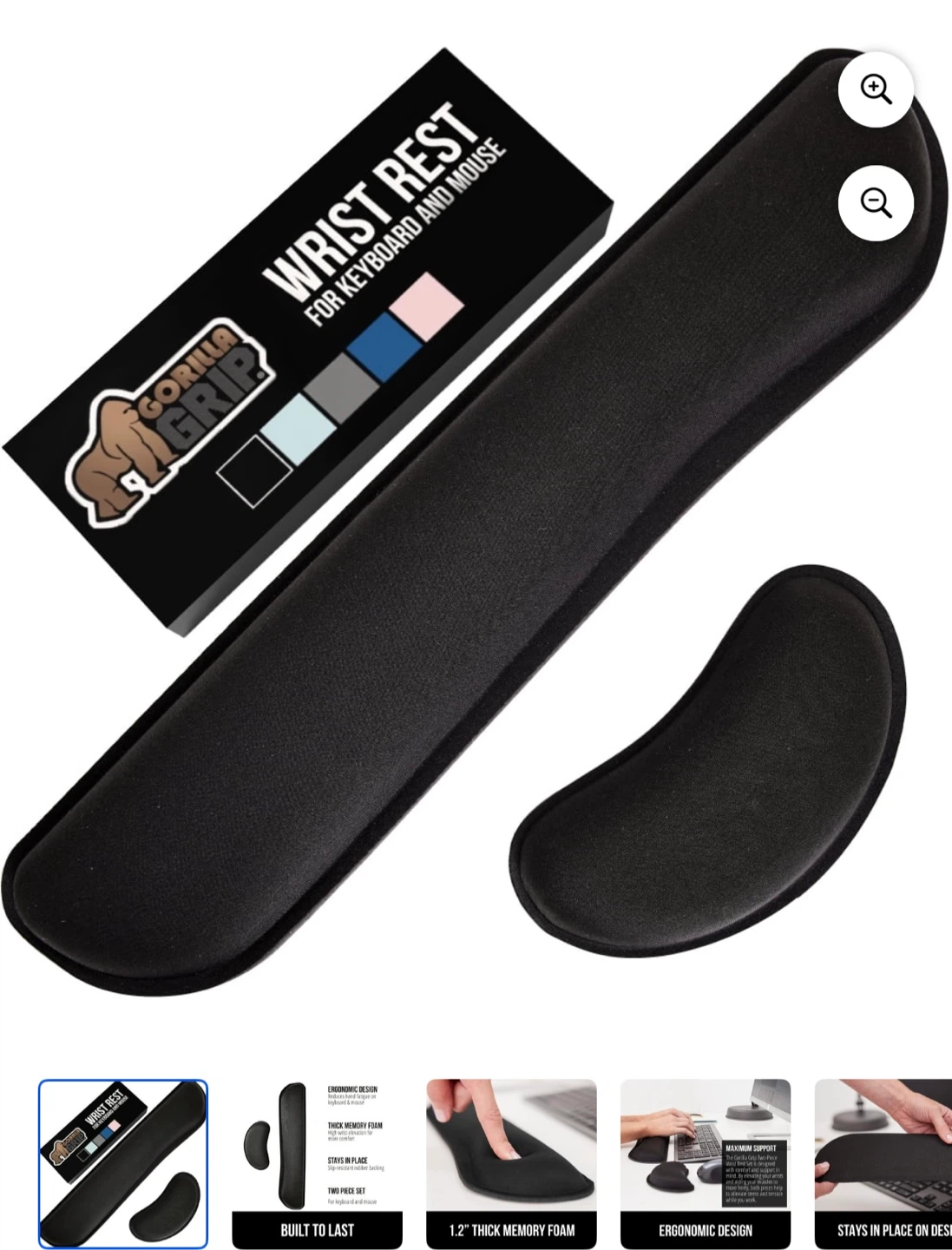 Gorilla Grip Wrist Rest for Keyboard and Mouse - NEW