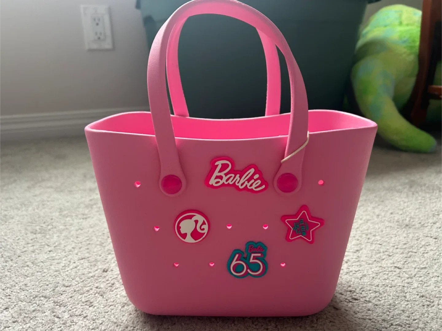 Girls miniso Silicone hole pink Tote Bag