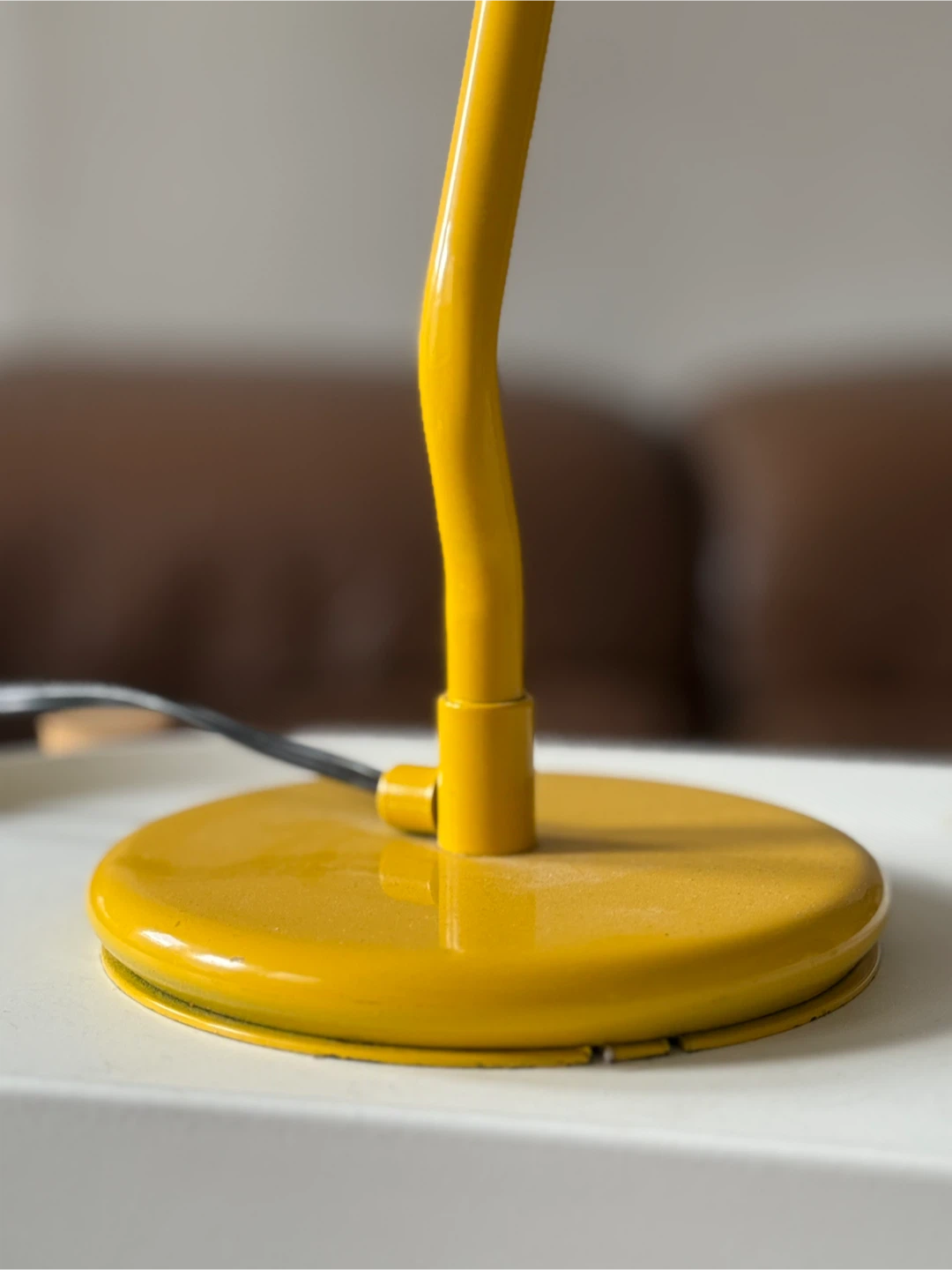 Vintage Ikea Yellow Table Lamp with Beige Shade - photo 4
