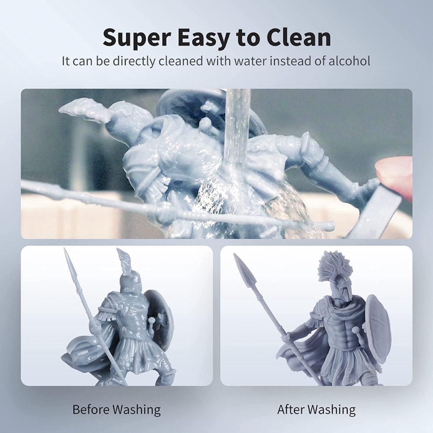Anycubic Water-Wash Resin+ Grey 1kg - photo 3