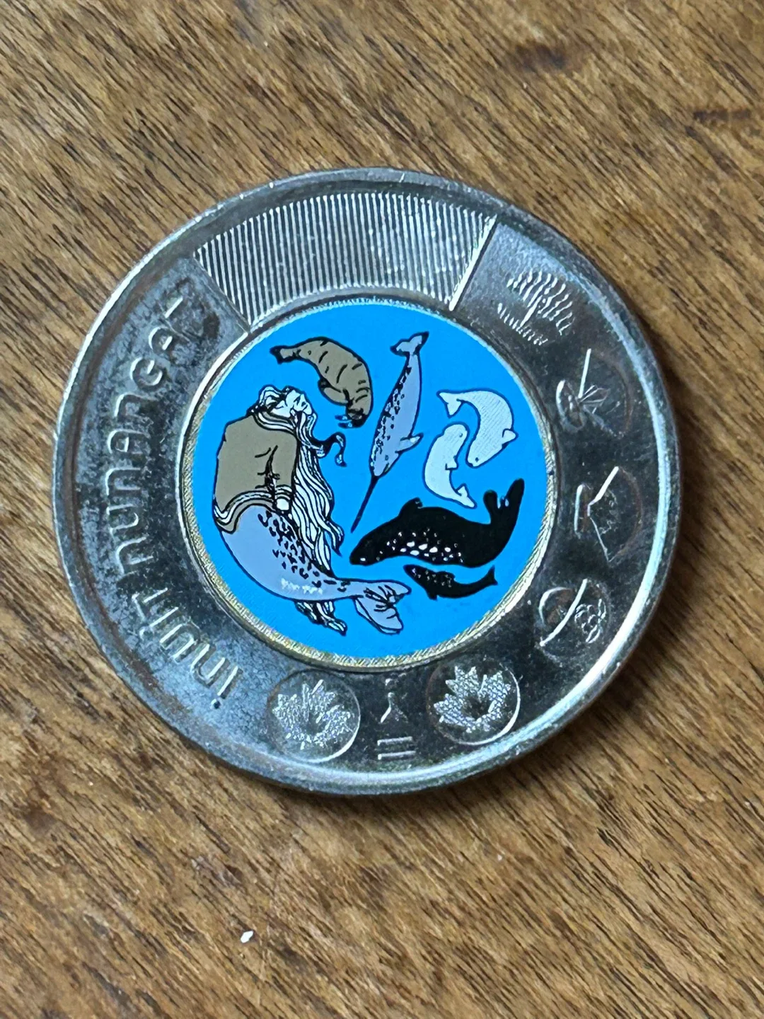 Toonie $2 coin 2024 Canada Inuit Nunangat Coloured money image indicator(3)