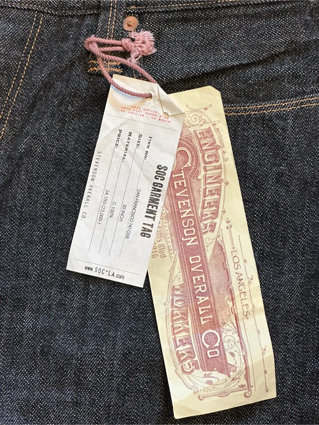 NEW! Stevenson Overall Co. Selvedge Denim Jeans image indicator(2)