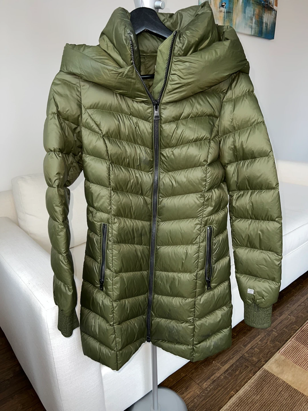 Olive Green Sofia & Kyo Puffer Jacket