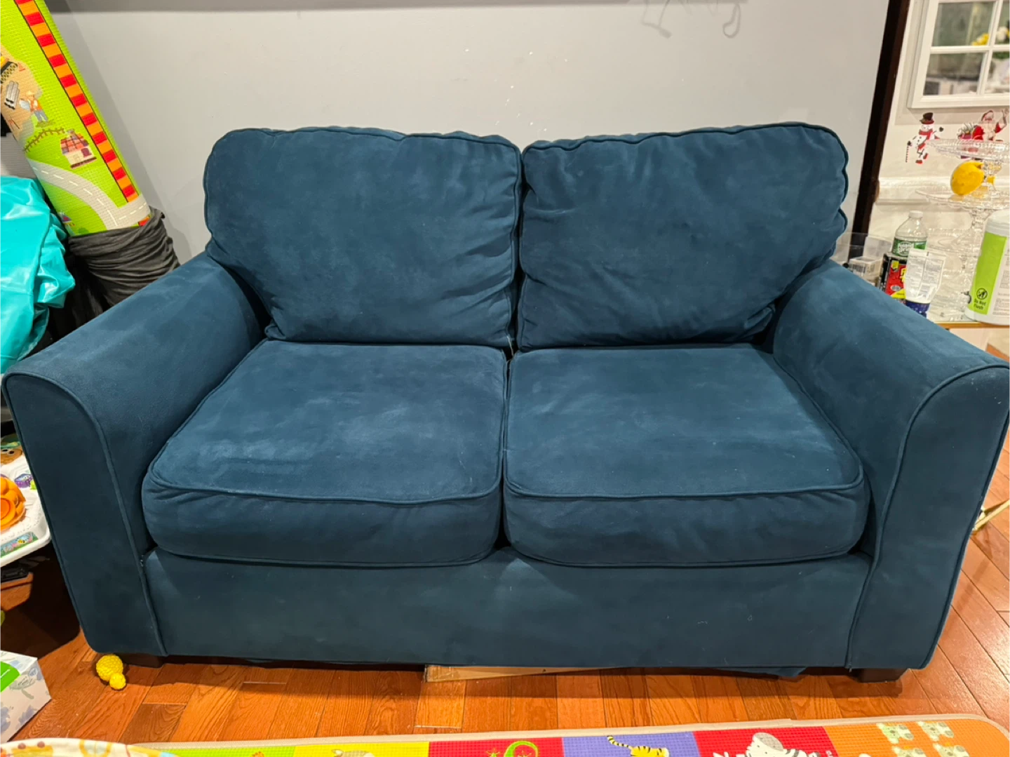Blue Loveseat and sofa set - photo 2