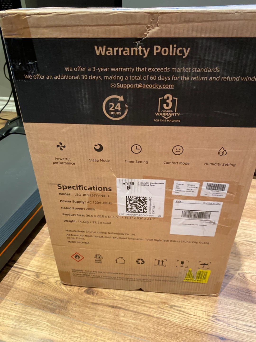 Aeocky LEO-RCS25(Y)-N4-3 Dehumidifier - Like New! - photo 2