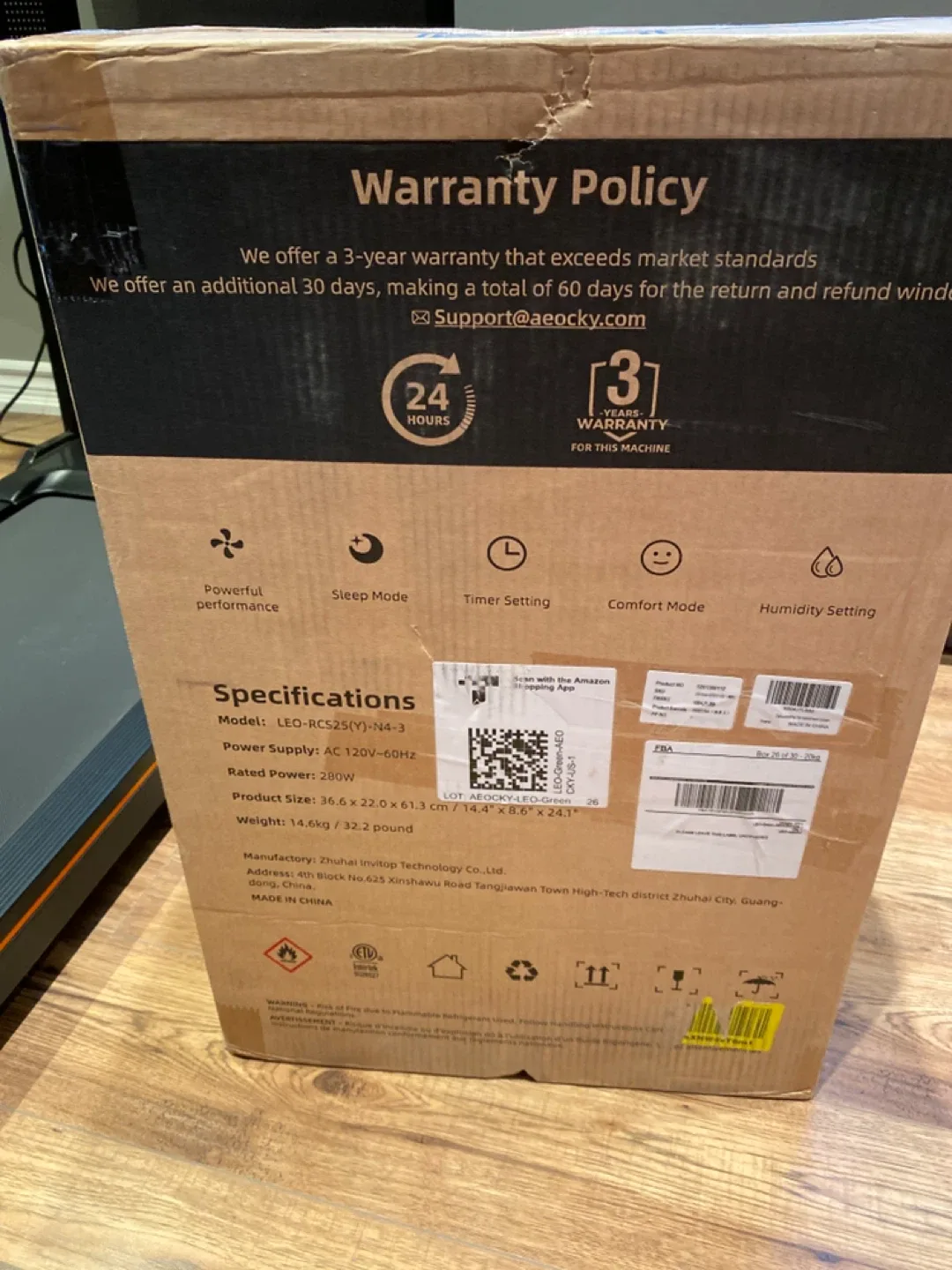 Aeocky LEO-RCS25(Y)-N4-3 Dehumidifier - Like New! image indicator(2)