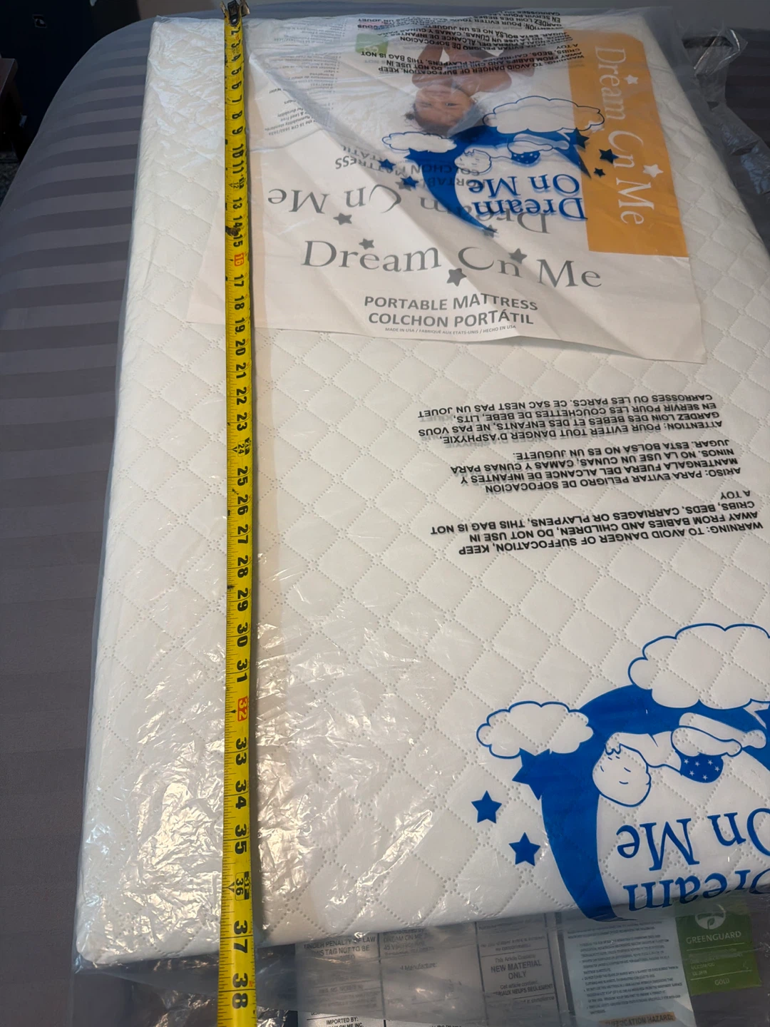 New Dream On Me Portable Mattress colchón bebé nuevo - photo 3
