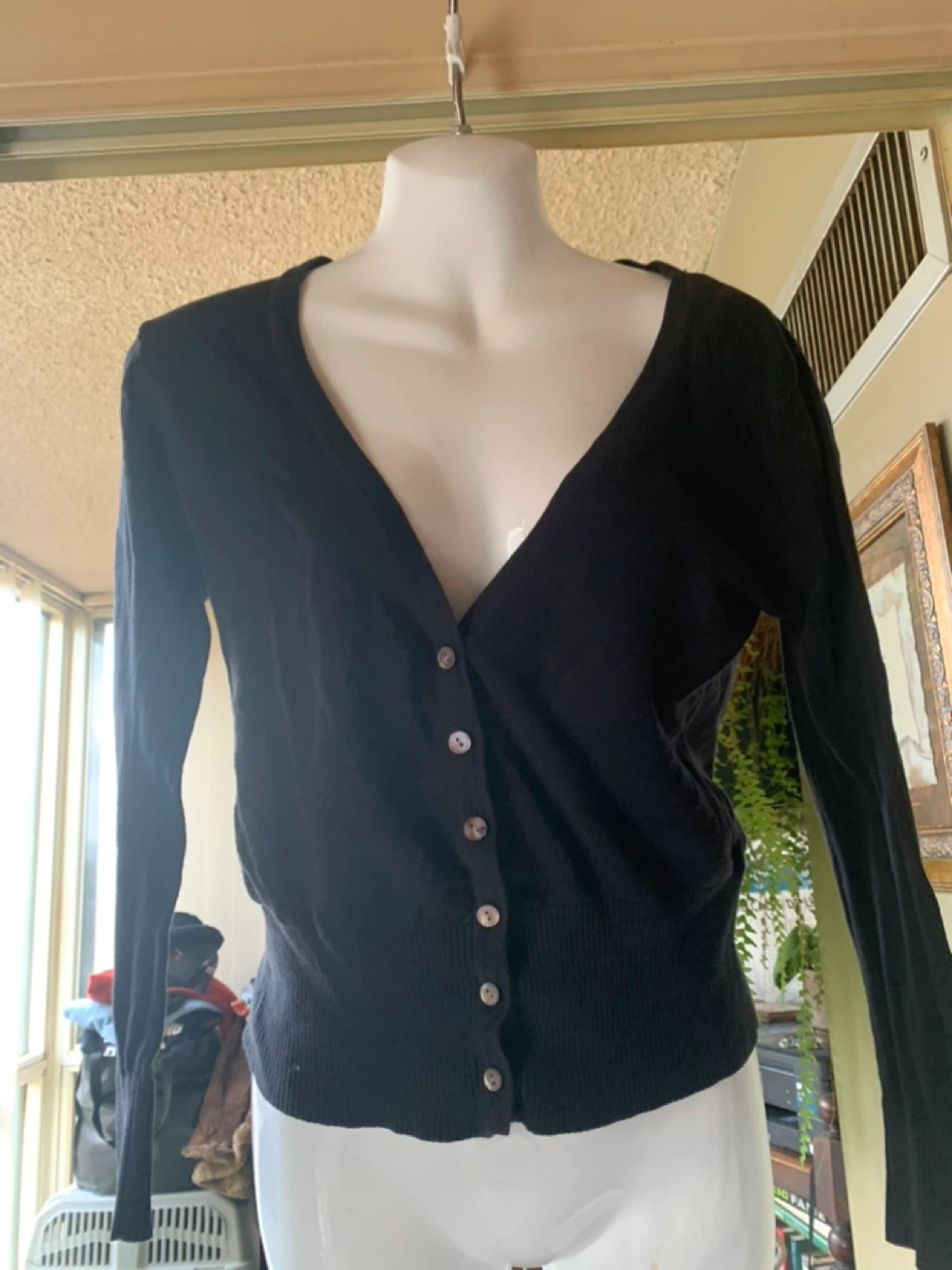 Costa Blanca Black Cardigan - Size L