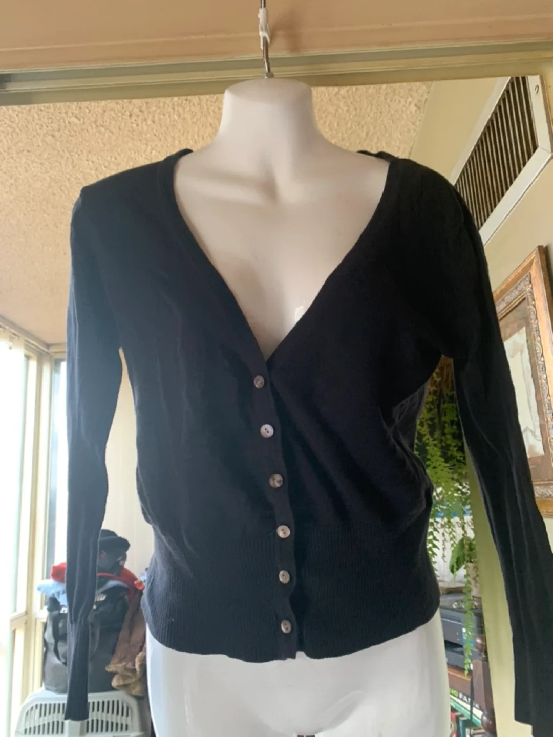 Costa Blanca Black Cardigan - Size L