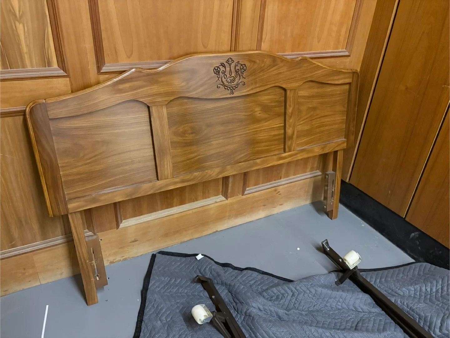 Solid Wooden Headboard & Bed Frame