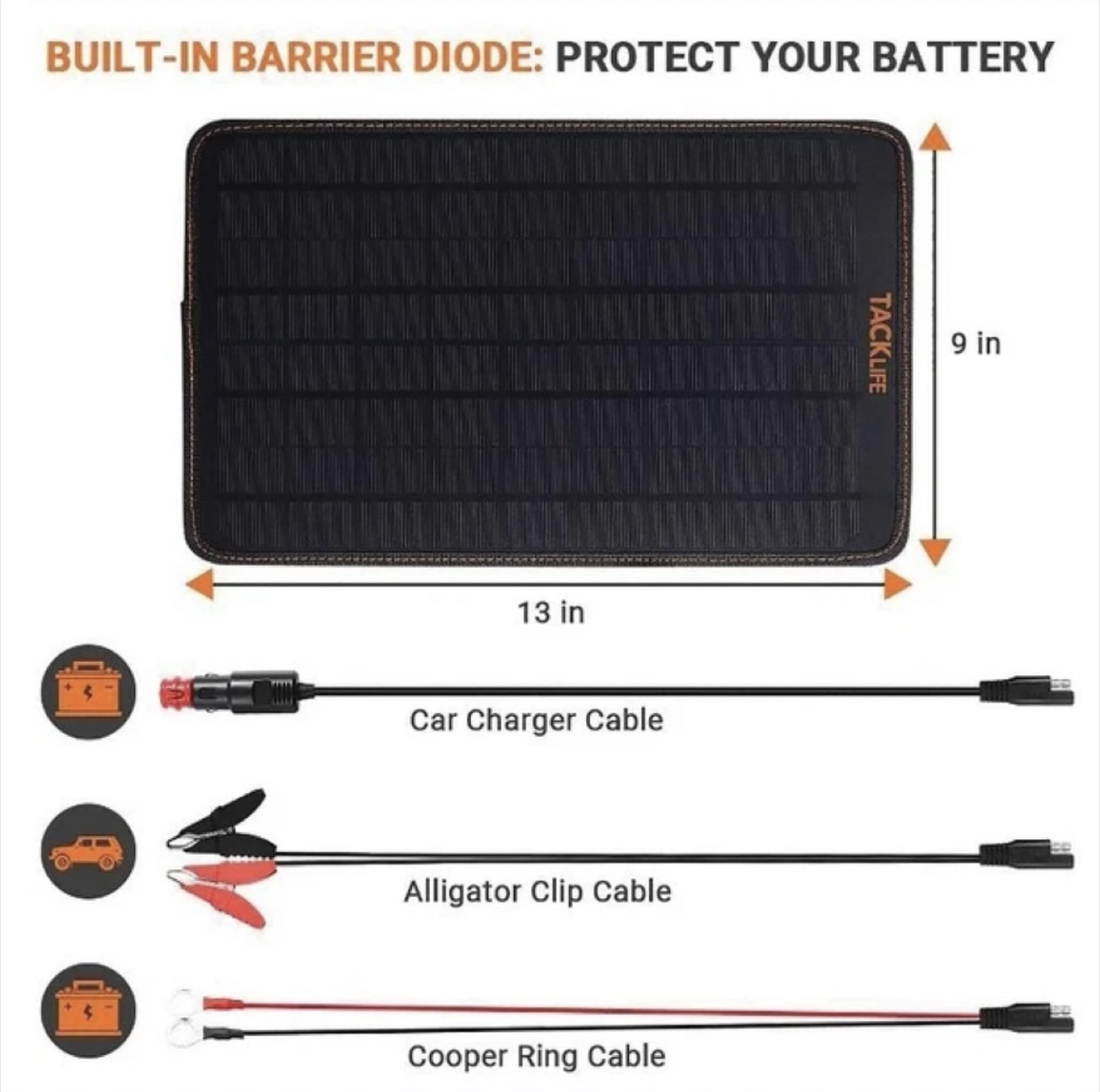 Tacklife 10W/18V Portable Solar Panel Charger - New - photo 3