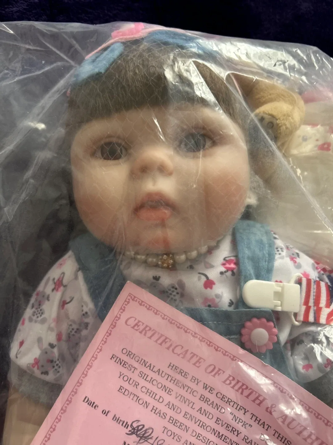 Reborn Baby Doll with Teddy Bear image indicator(2)