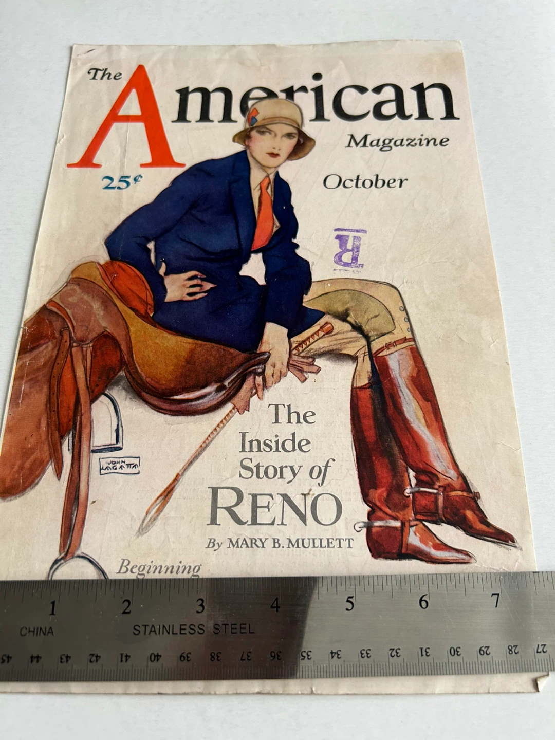 ad art Art Deco style woman riding habit saddle equestrian - photo 3