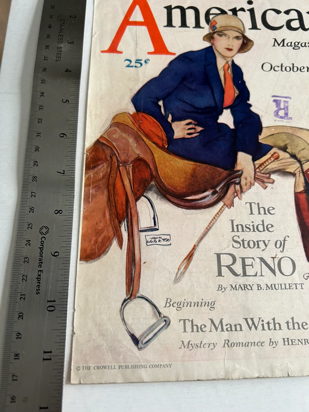 ad art Art Deco style woman riding habit saddle equestrian - photo 2