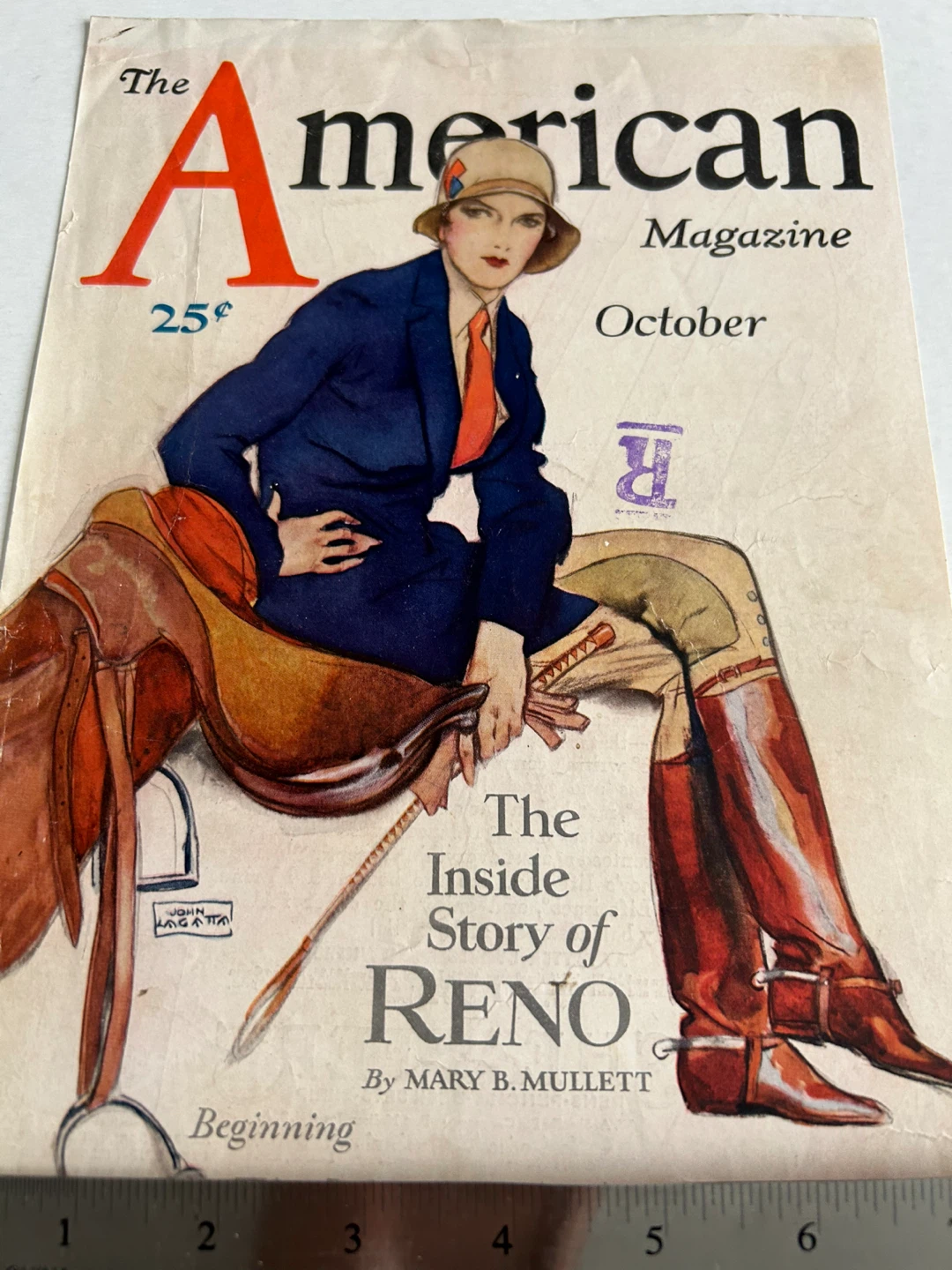 ad art Art Deco style woman riding habit saddle equestrian - photo 5