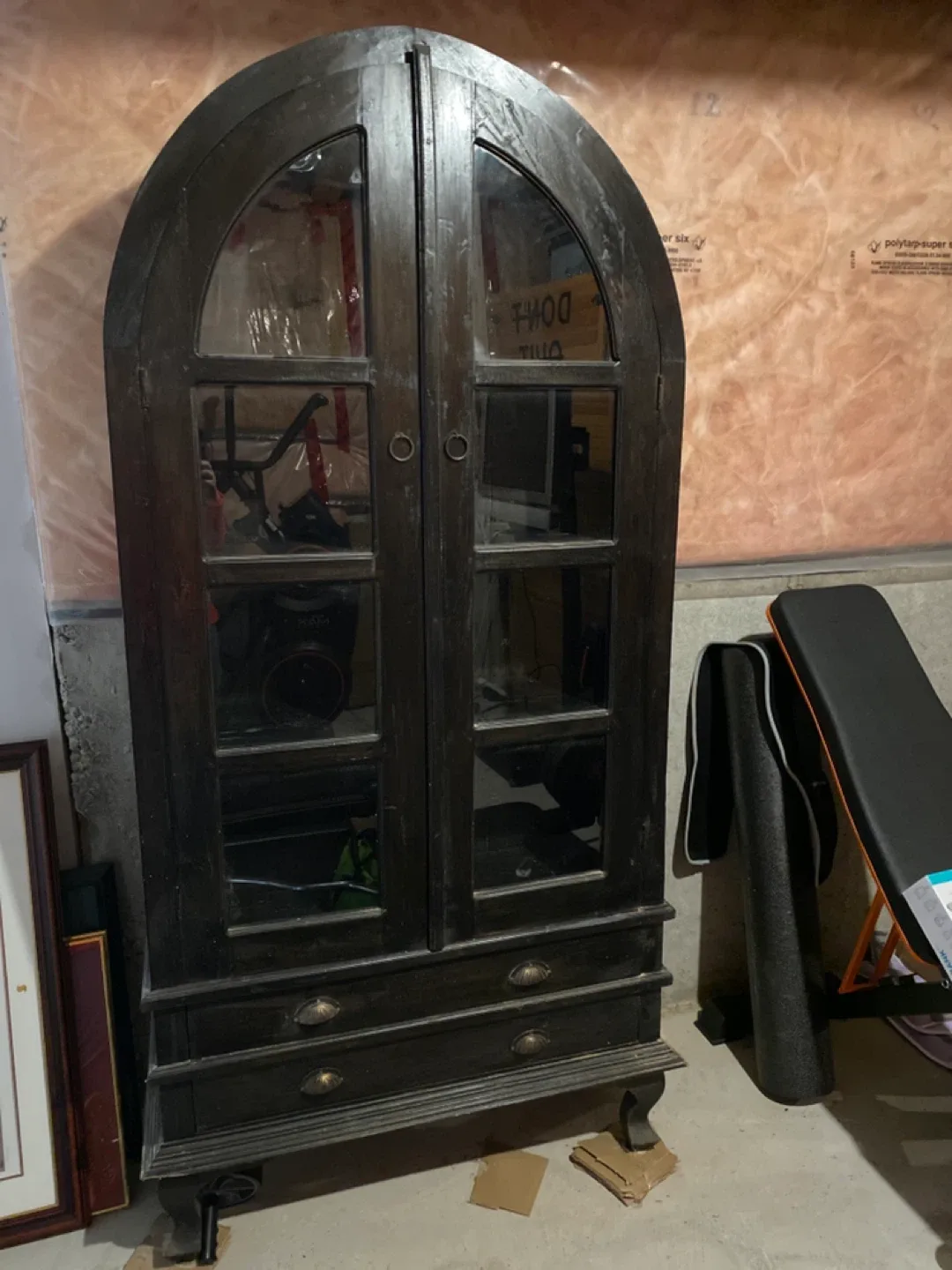 Wicker Emporium Dark Wood Display Cabinet