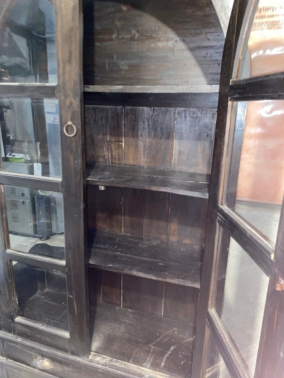 Wicker Emporium Dark Wood Display Cabinet image indicator(5)