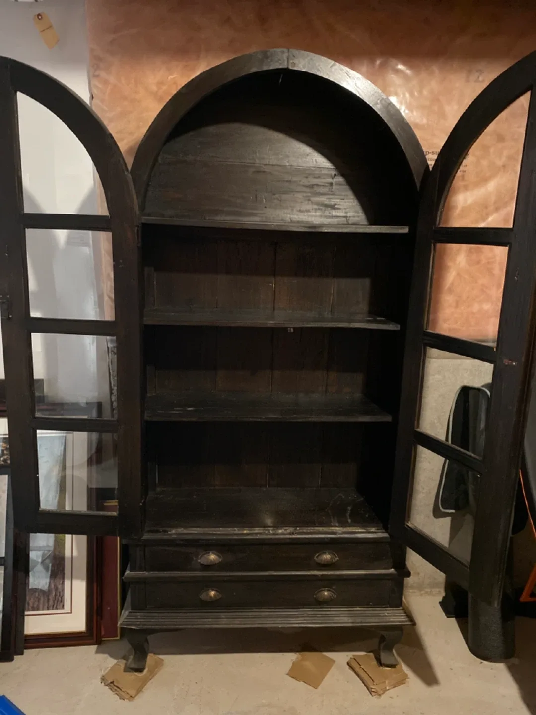 Wicker Emporium Dark Wood Display Cabinet image indicator(7)