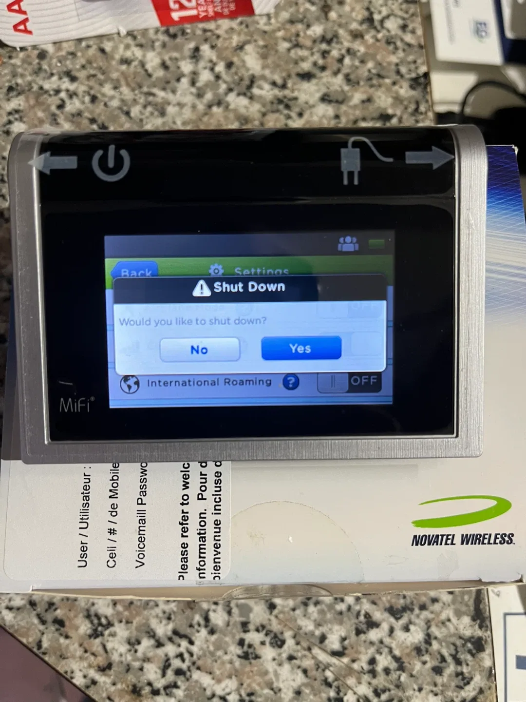 Novatel Wireless MiFi 2 Mobile Hotspot image indicator(8)