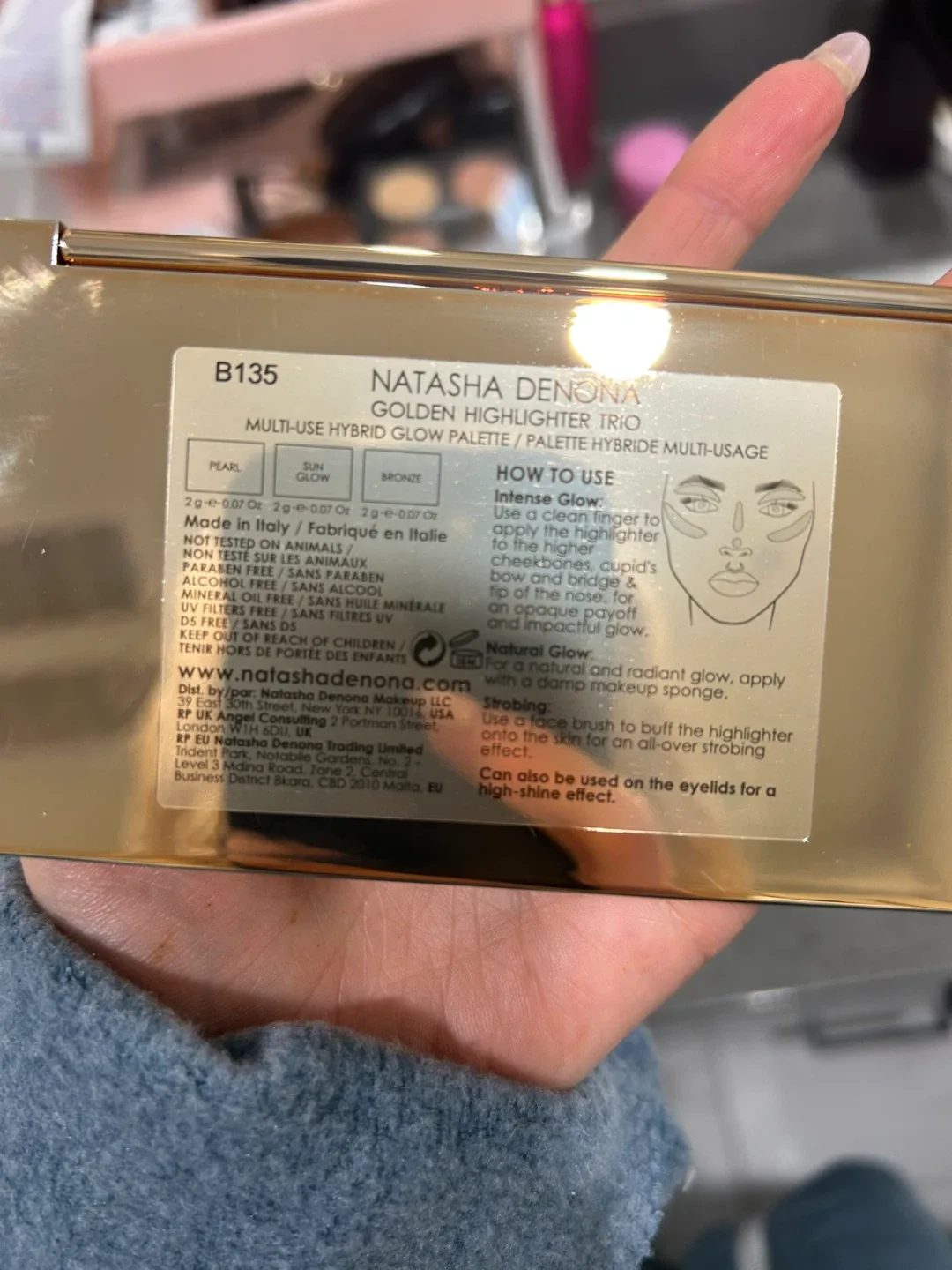 Natasha Denona Golden Highlighter Trio Palette image indicator(2)